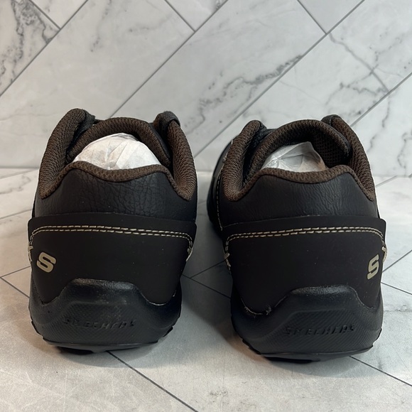 NWT Skechers Kids Grambler II Chocolate Brown 96320L Oxford Sneaker Size 1.5 - Picture 5 of 9